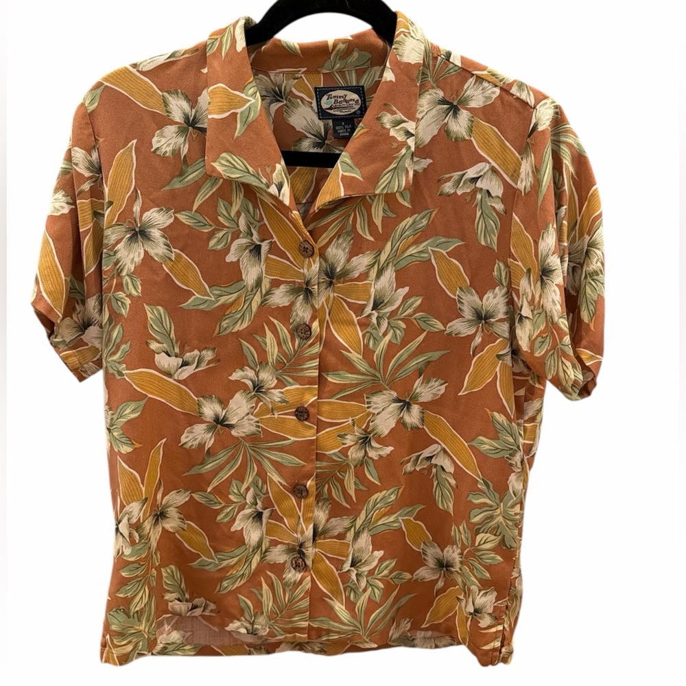 Tommy Bahama Silk Hawaiian Shirt Size Small